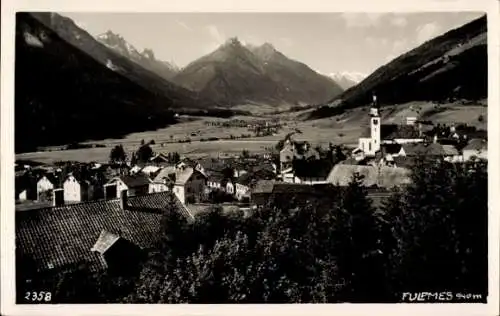 Ak Fulpmes in Tirol, Talblick mit Ortsansicht und Umgebung