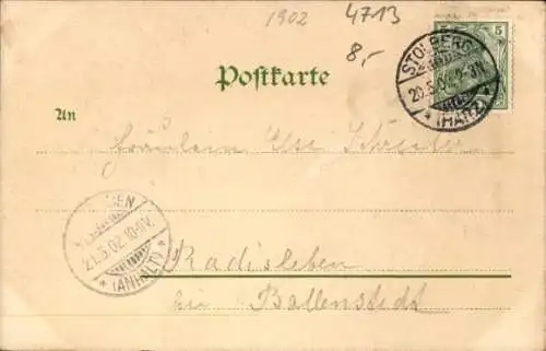 Ak Stolberg im Harz, Gesamtansicht, Zwerg