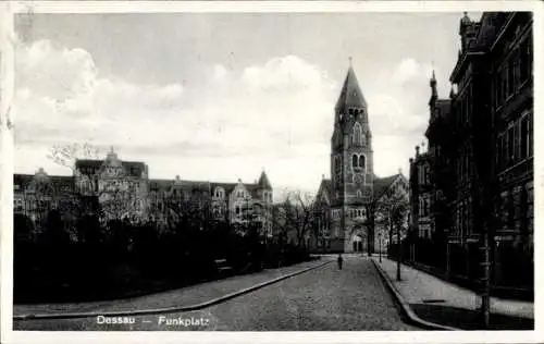 Ak Dessau in Sachsen Anhalt, Funkplatz