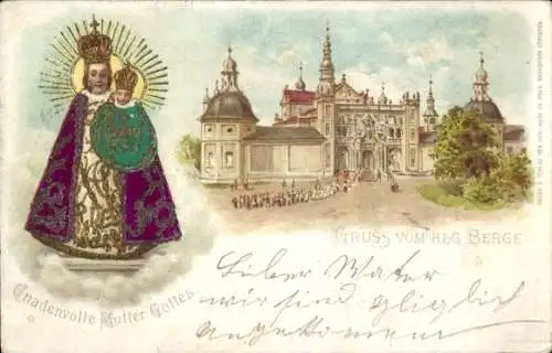 Litho Příbram Pibrans Mittelböhmen, Kloster Svatá Hora, Wallfahrtsort, Gnadenvolle Mutter Gottes