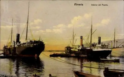 Ak Almería Andalusien, Hafen, Schiffe