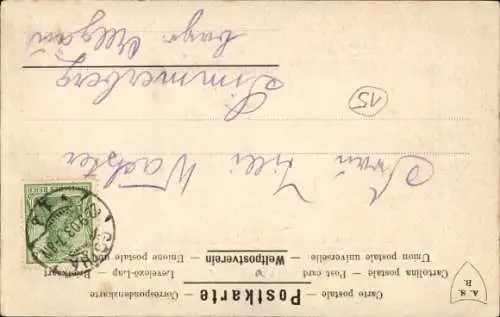 Präge Passepartout Ak Gotha in Thüringen, Oberer Hauptmarkt