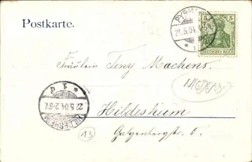 Passepartout Ak Bad Pyrmont in Niedersachsen, Bahnhof, Kleeblätter