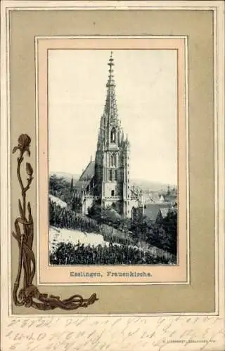 Passepartout Ak Esslingen am Neckar, Frauenkirche