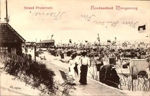 Ak Nordseebad Wangeroog Wangerooge in Ostfriesland, Strandpromenade