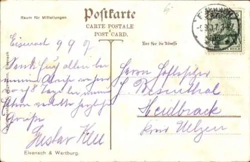 Ak Eisenach in Thüringen, schöne Detailansicht