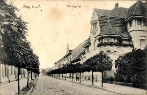 Ak Burg bei Magdeburg, Kreuzgang