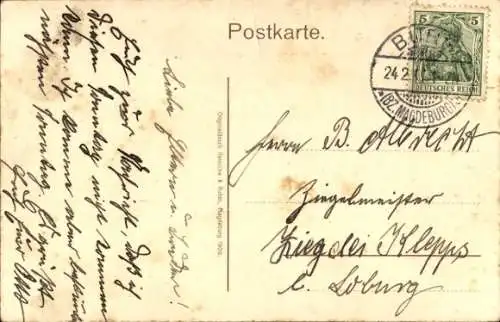 Ak Burg bei Magdeburg, Kreuzgang