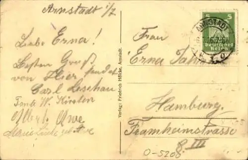 Ak Arnstadt im Ilm Kreis Thüringen, Gallerie und Schwarzburger Hof