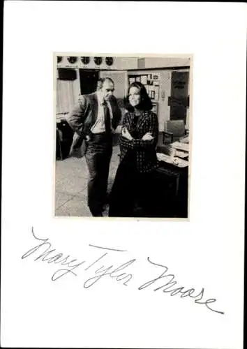 Ak Schauspielerin Mary Tyler Moore, Portrait, Autogramm
