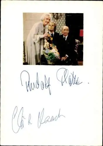 Ak Schauspieler Käthe Haack, Rudolf Plate und Thomas Fritsch, Portrait, Autogramme