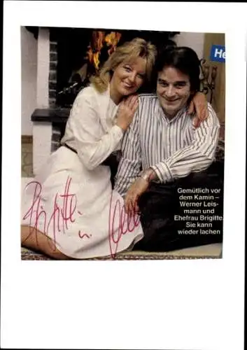 Ak Schauspieler Werner und Brigitte Leismann, Portrait, Autogramme
