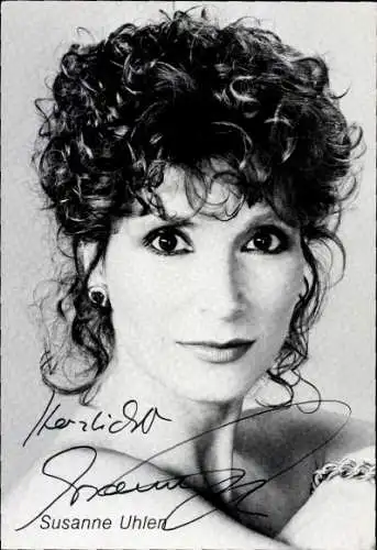 Ak Schauspielerin Susanne Uhlen, Portrait, Autogramm