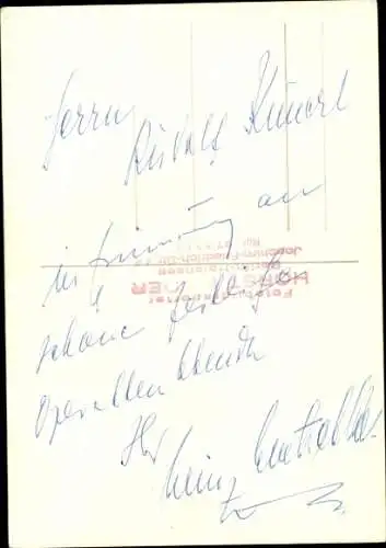AK Schauspieler Heinz, Portrait, Autogramm