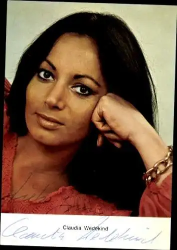 Ak Schauspielerin Claudia Wedekind, Portrait, Autogramm