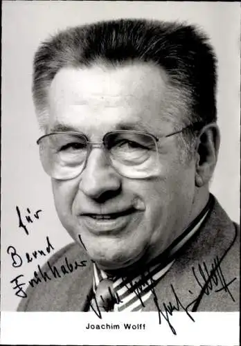 Ak Schauspieler Joachim Wolff, Portrait, Autogramm