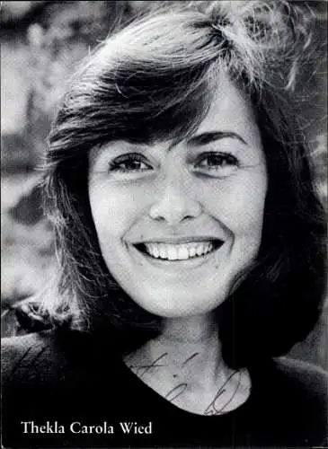 Ak Schauspielerin Thekla Carola Wied, Portrait, Autogramm