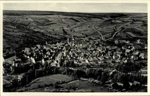 Ak Röttingen an der Tauber Unterfranken, Fliegeraufnahme