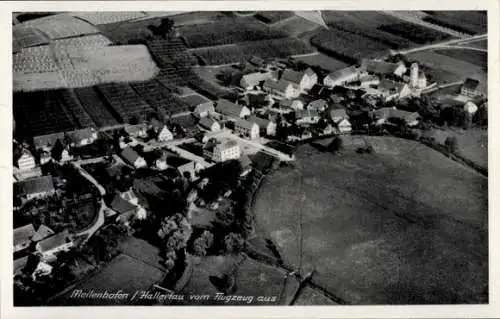 Ak Meilenhofen Mainburg in der Hallertau Niederbayern, Fliegeraufnahme