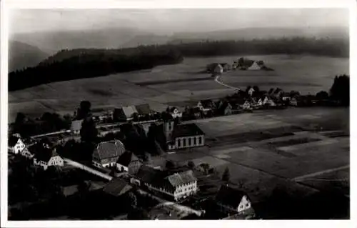 Ak Schömberg Loßburg im Schwarzwald, Fliegeraufnahme