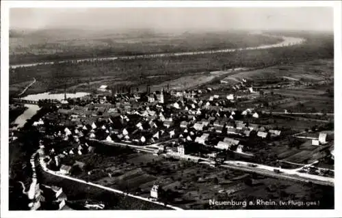 Ak Neuenburg am Rhein Baden, Fliegeraufnahme