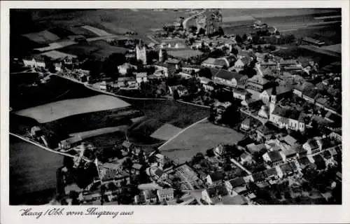 Ak Haag in Oberbayern, Luftaufnahme