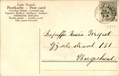 Präge Litho Maikäfer, Blumen