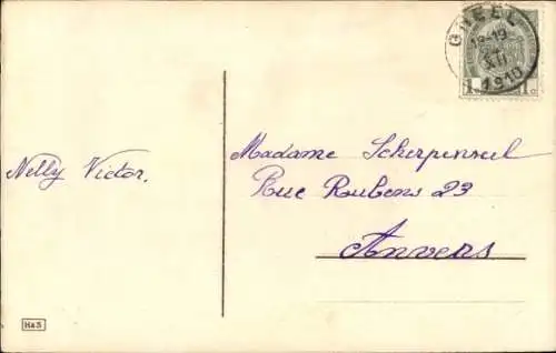 Litho Frohe Weihnachten, Engel, Geschenke