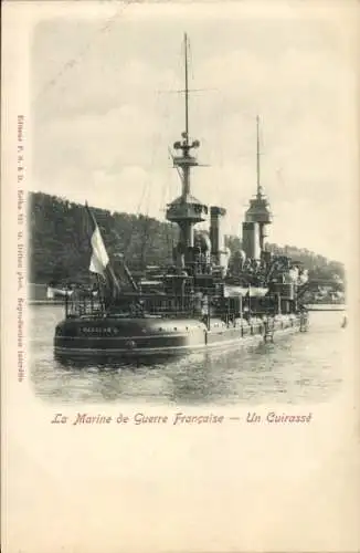 Ak Marine de Guerre Française, Un Cuirassé