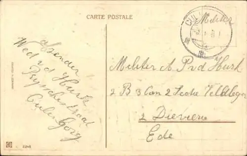 Präge Ak Neujahr, Kind, Schweine, Kleeblätter