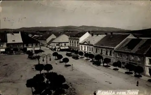 Foto Ak Kaplice Kaplitz Südböhmen, Platz, Turm