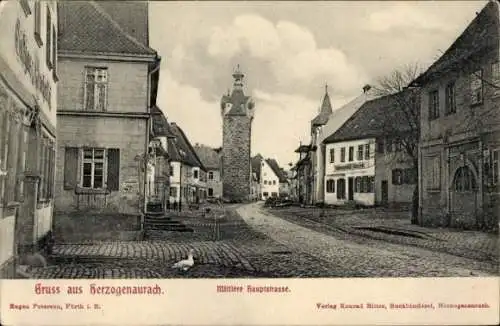 Ak Herzogenaurach in Mittelfranken, Mittlere Hauptstraße