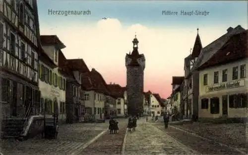 Ak Herzogenaurach in Mittelfranken, Mittlere Hauptstraße