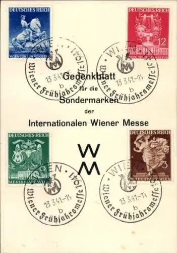 Ak Sondermarken der Internationalen Wiener Messe, Briefmarken