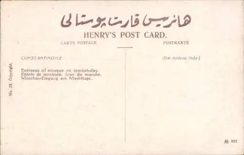 Künstler Ak Konstantinopel Istanbul Türkei, Moschee, Markttag