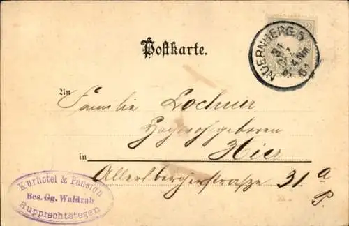 Ak Rupprechtstegen Hartenstein an der Pegnitz Mittelfranken, Kurhotel und Pension