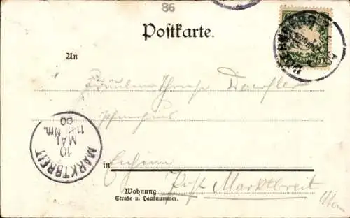 Ak Bamberg in Oberfranken, Kirche, Schloss, Bayerische Volkstracht