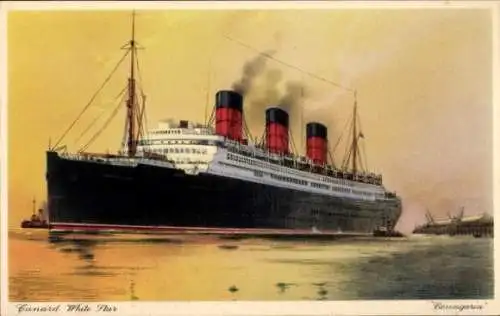 Ak Passagierdampfer RMS Berengaria, Cunard White Star Line