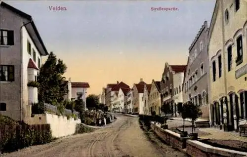 Ak Velden an der Vils Niederbayern, Straße, Häuser