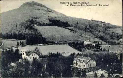 Ak Königswinter am Rhein, Oelberg, Ölberg, Margaretenhof, Sophienhof, Marienhof, Restaurant