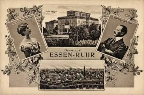 Ak Bredeney Essen im Ruhrgebiet, Villa Hügel, Bild von Dr. Gustav Krupp