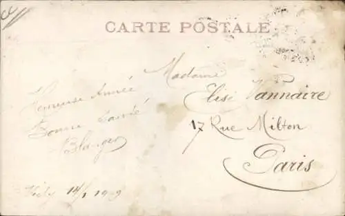 Ak Un baiser, Kind beim Telefonieren, Telefon