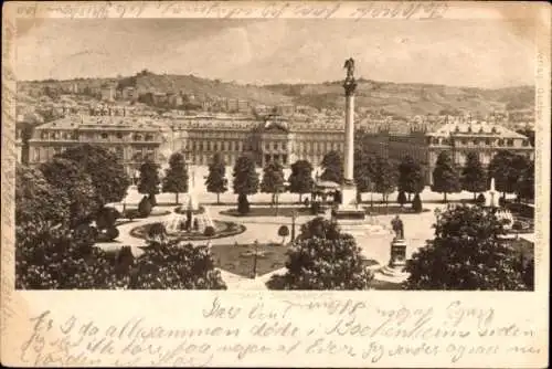 Ak Stuttgart in Württemberg, Schlossplatz