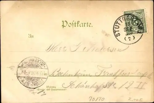 Ak Stuttgart in Württemberg, Schlossplatz