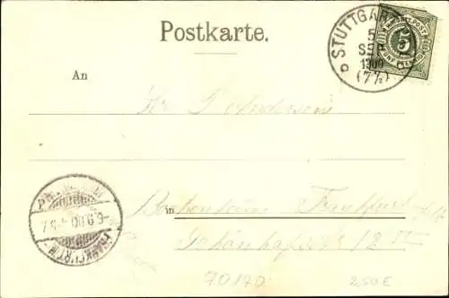 Ak Stuttgart in Württemberg, Anlagensee, Schloss