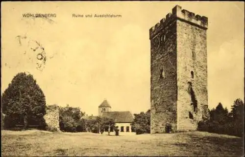 Ak Silium Holle in Niedersachsen, Burg Wohldenberg, Aussichtsturm