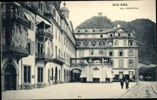 Ak Bad Ems an der Lahn, königliches Kurhotel