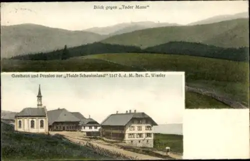 Ak Kirchzarten im Breisgau Schwarzwald, Gasthaus Hulde Schauinsland, Toder Mann