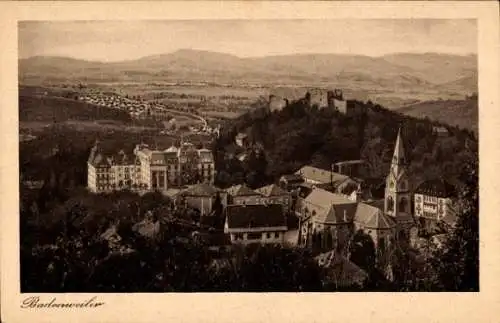 Ak Badenweiler im Schwarzwald, Panorama, Kirche