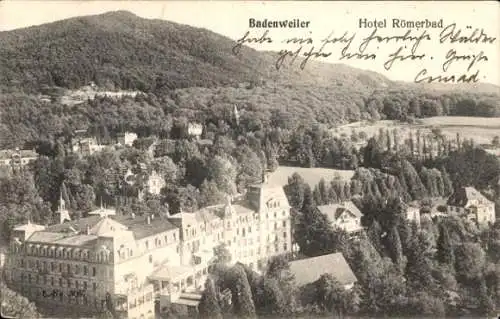 Ak Badenweiler im Schwarzwald, Hotel Römerbad